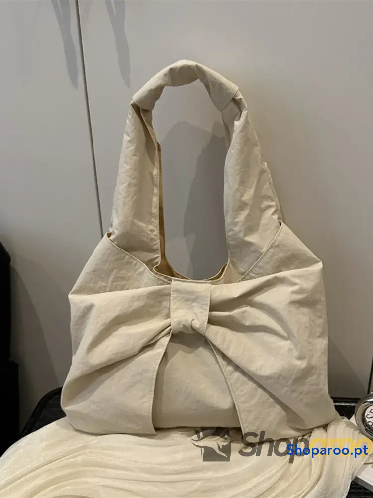 Ruched Bow Shoulder Bag