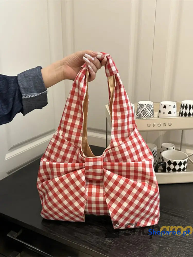 Ruched Bow Shoulder Bag
