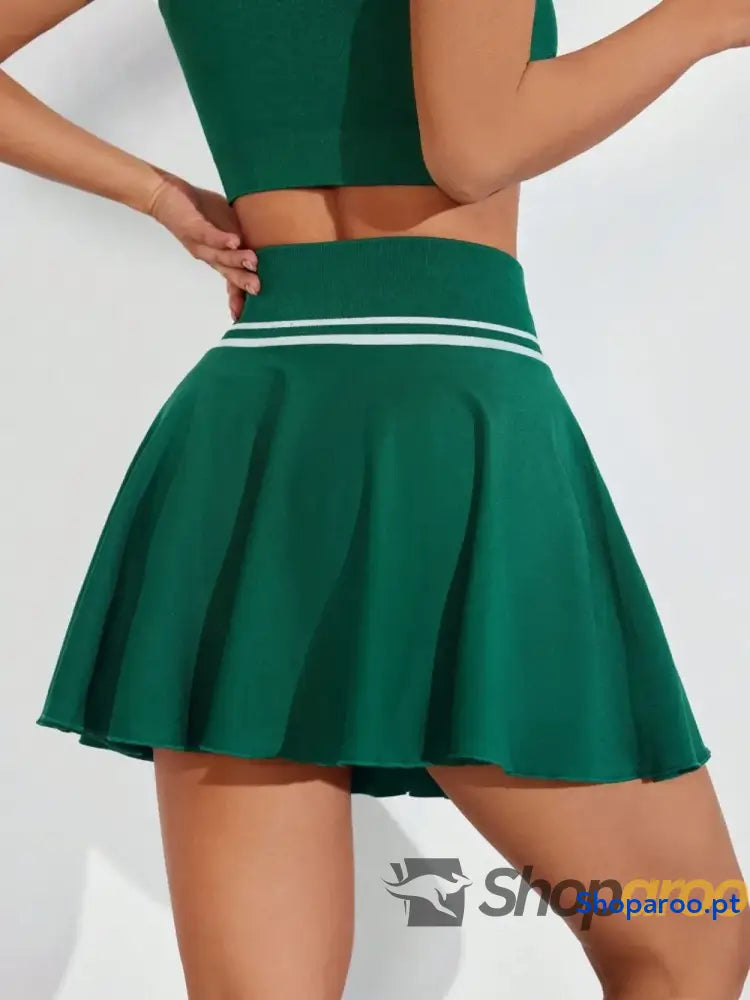 Ruched High Waist Mini Active Skirt