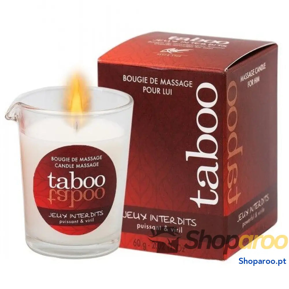 RUF - VELA DE MASSAGEM TABOO PARA ELE JEUX INTERDITS AROMA DE LÍQUEN SELVAGEM