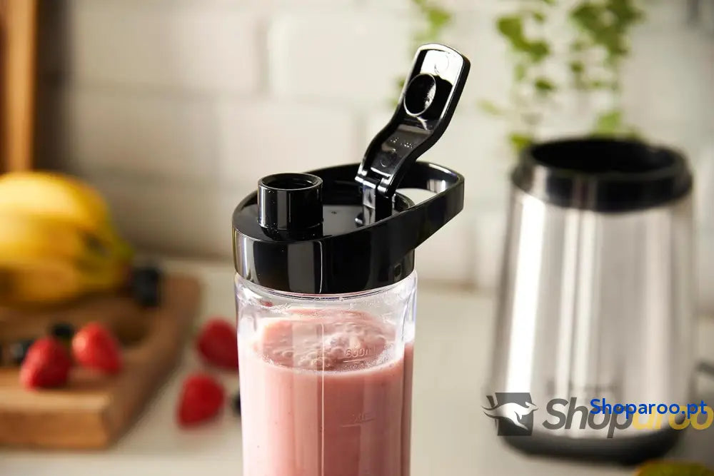 Liquidificadora individual Mix & Go liquidificadora Smoothie mini liquidificador para sumos batidos antracite copo