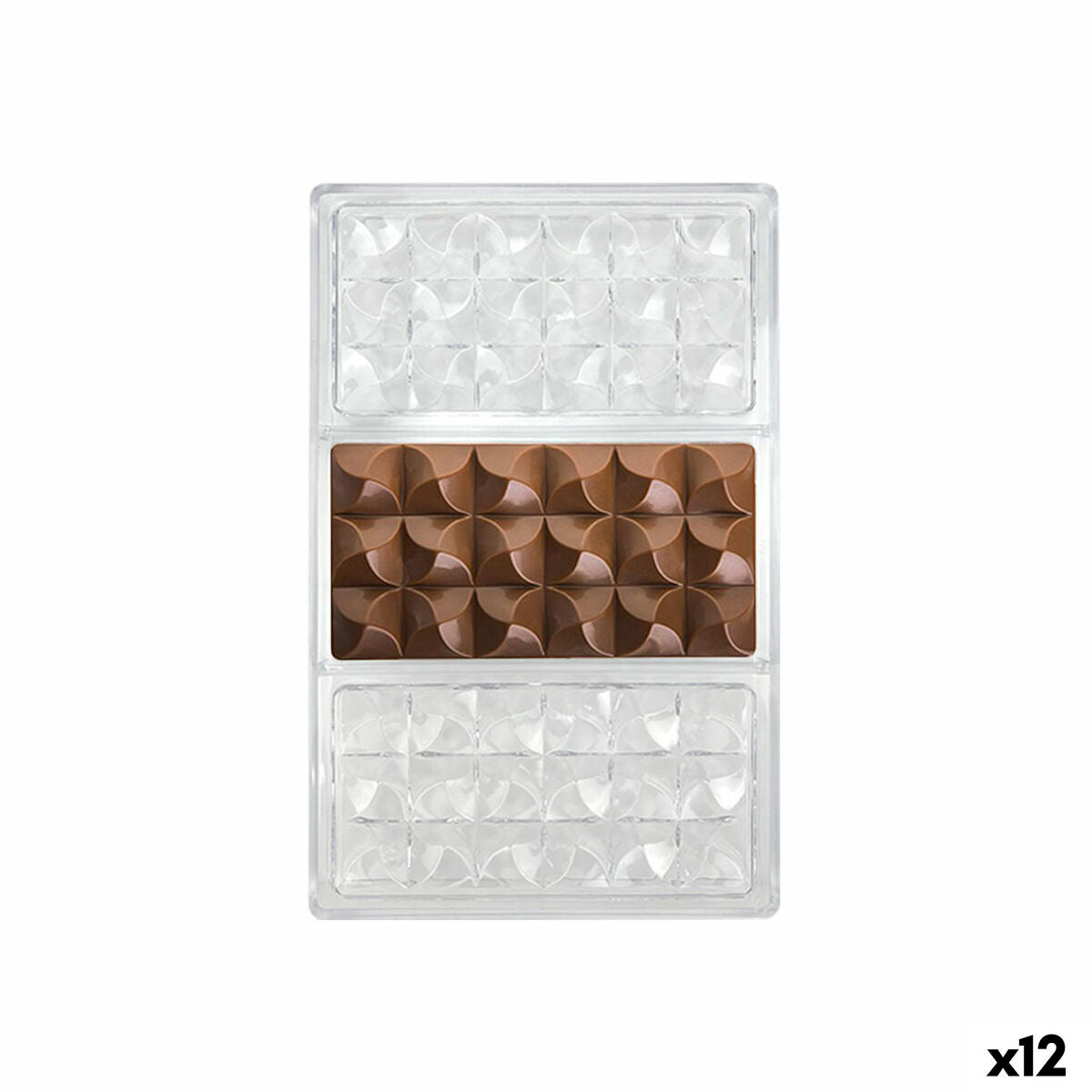 Molde de Bolos Quttin CHOCOLATE 27,5 x 17,5 x 2,5 cm (12 Unidades)