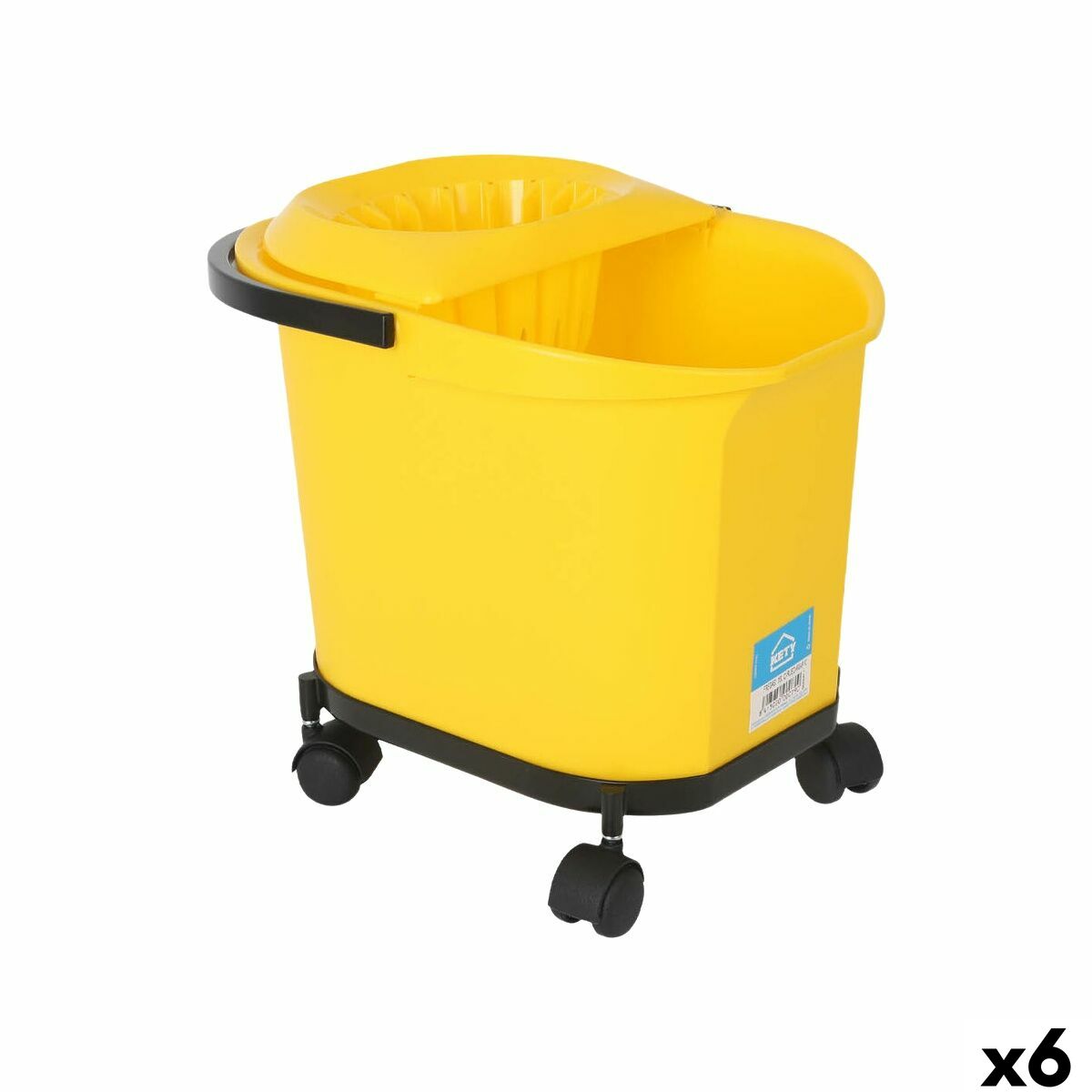 Balde de Limpeza Kety Amarelo 16 L 40,5 x 30 x 35 cm (6 Unidades)