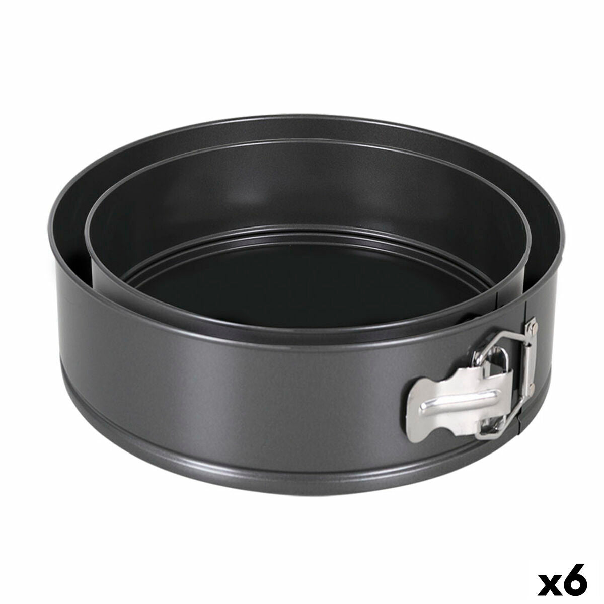 Molde Desmontável Quttin Preto 24 x 7+28 x 6,8 cm 2 Peças (6 Unidades)