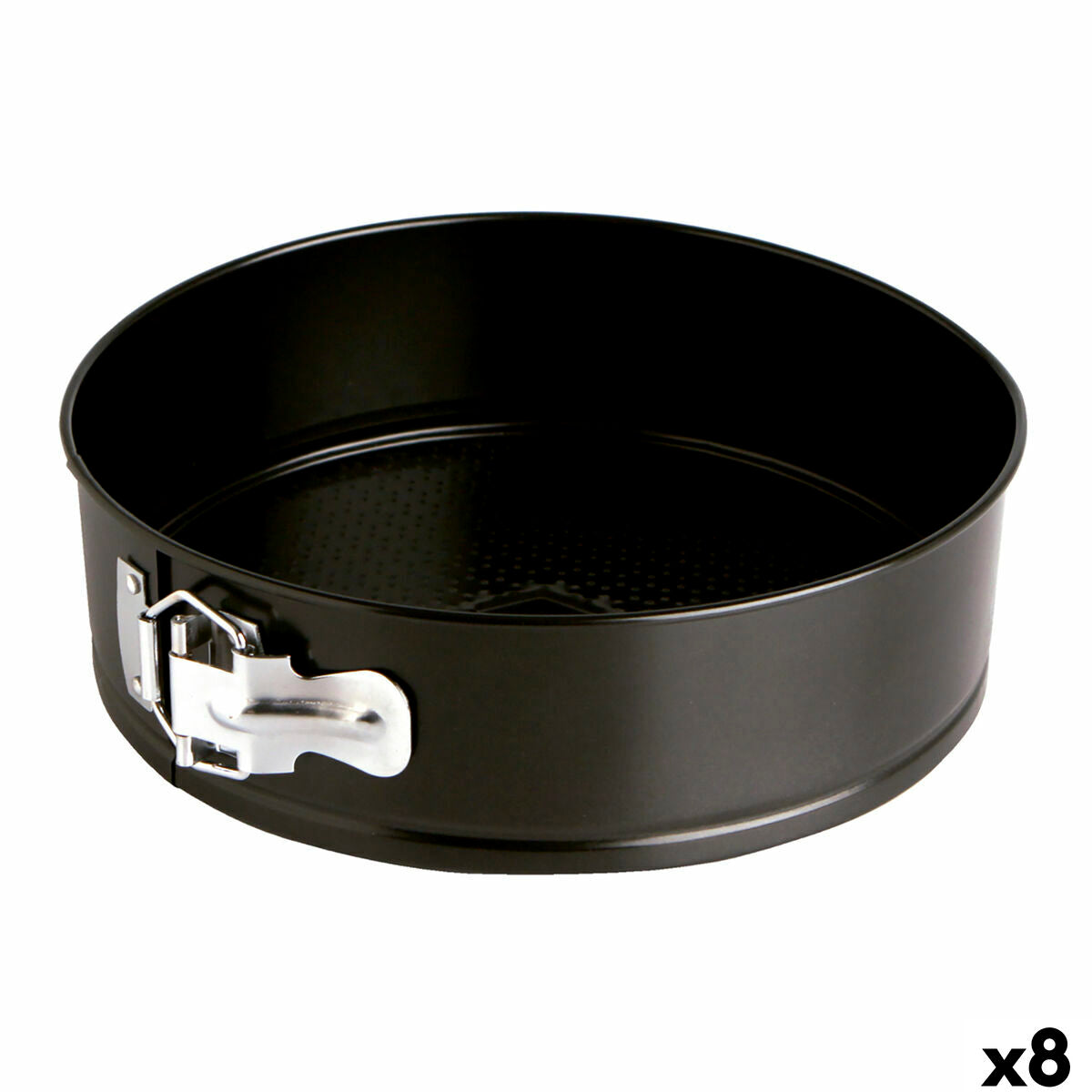 Molde de Bolos Quid Sweet Grey Preto Metal 26 x 6,8 cm (8 Unidades)