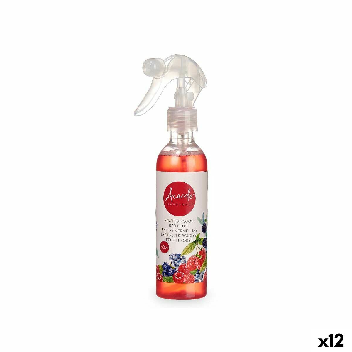 Ambientador Acorde 4-A-AR Frutos vermelhos 200 ml (12 Unidades)