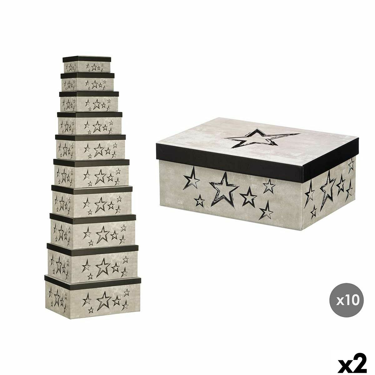 Caixa Decorativa Pincello 62 Preto Cartão (2 Unidades)