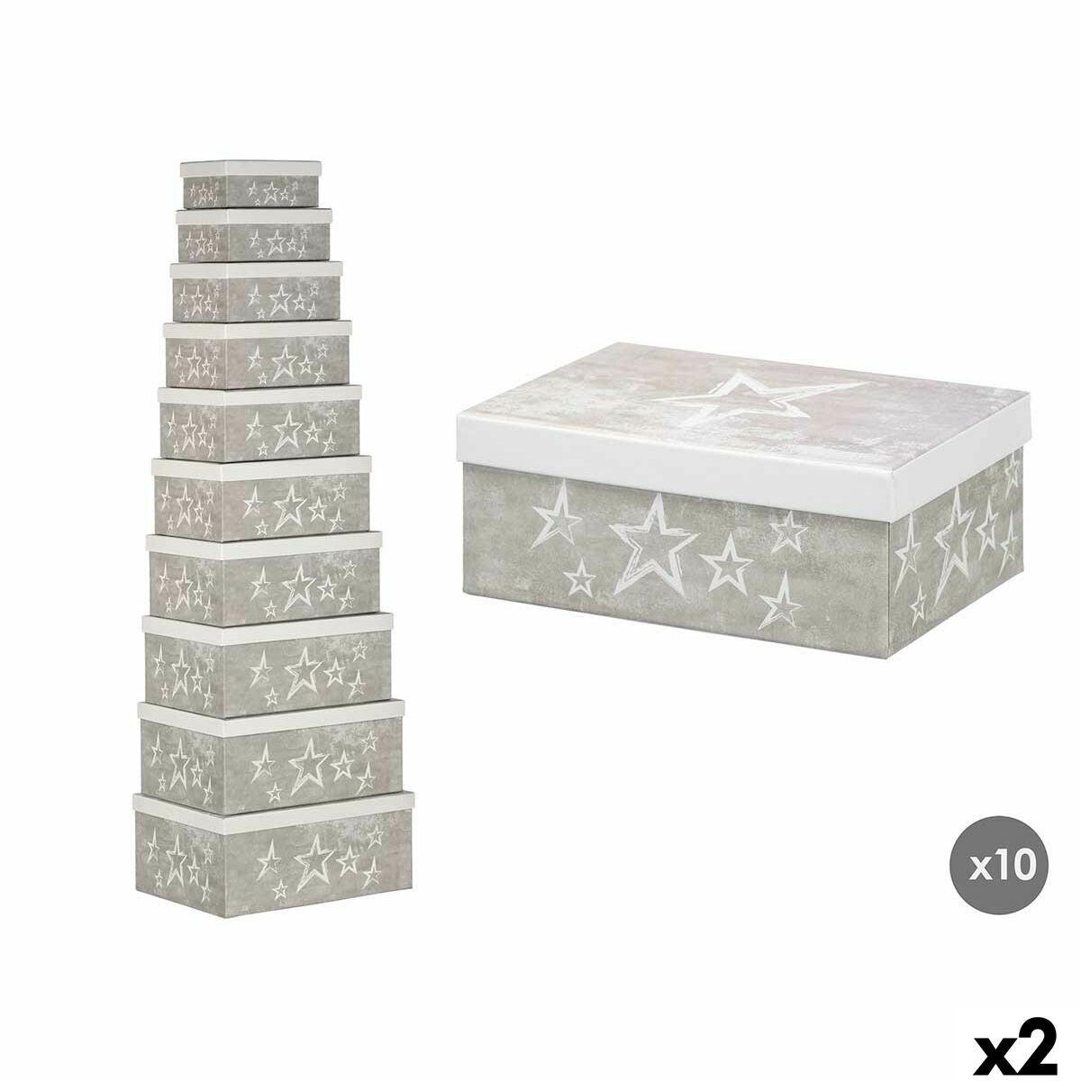 Caixa Decorativa Pincello 63 Branco Cinzento Cartão (2 Unidades)