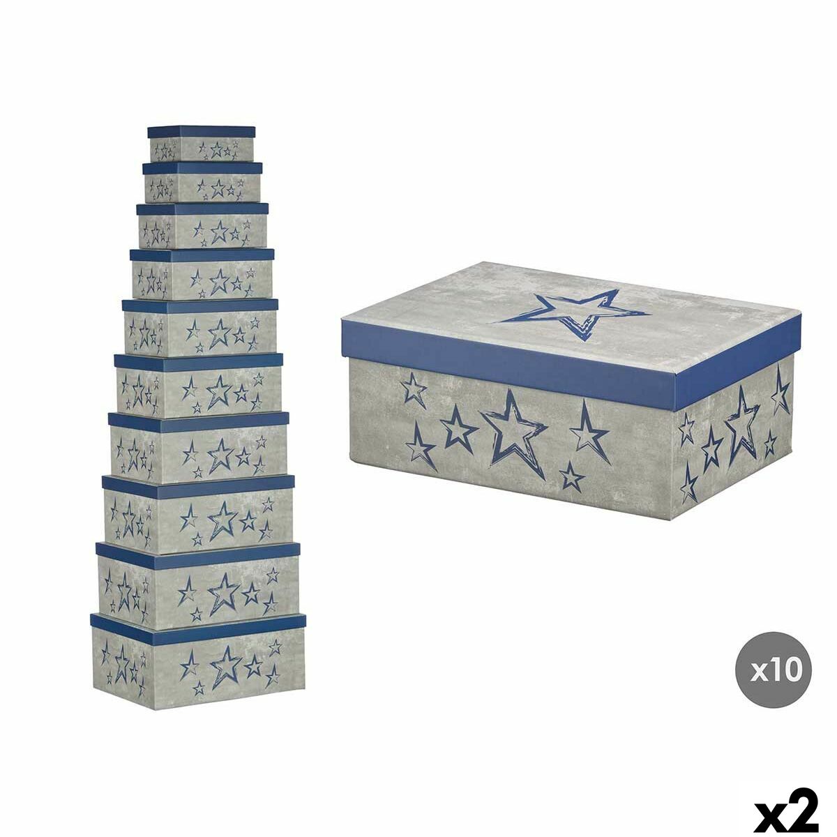 Caixa Decorativa Pincello 66 Azul Cartão (2 Unidades)