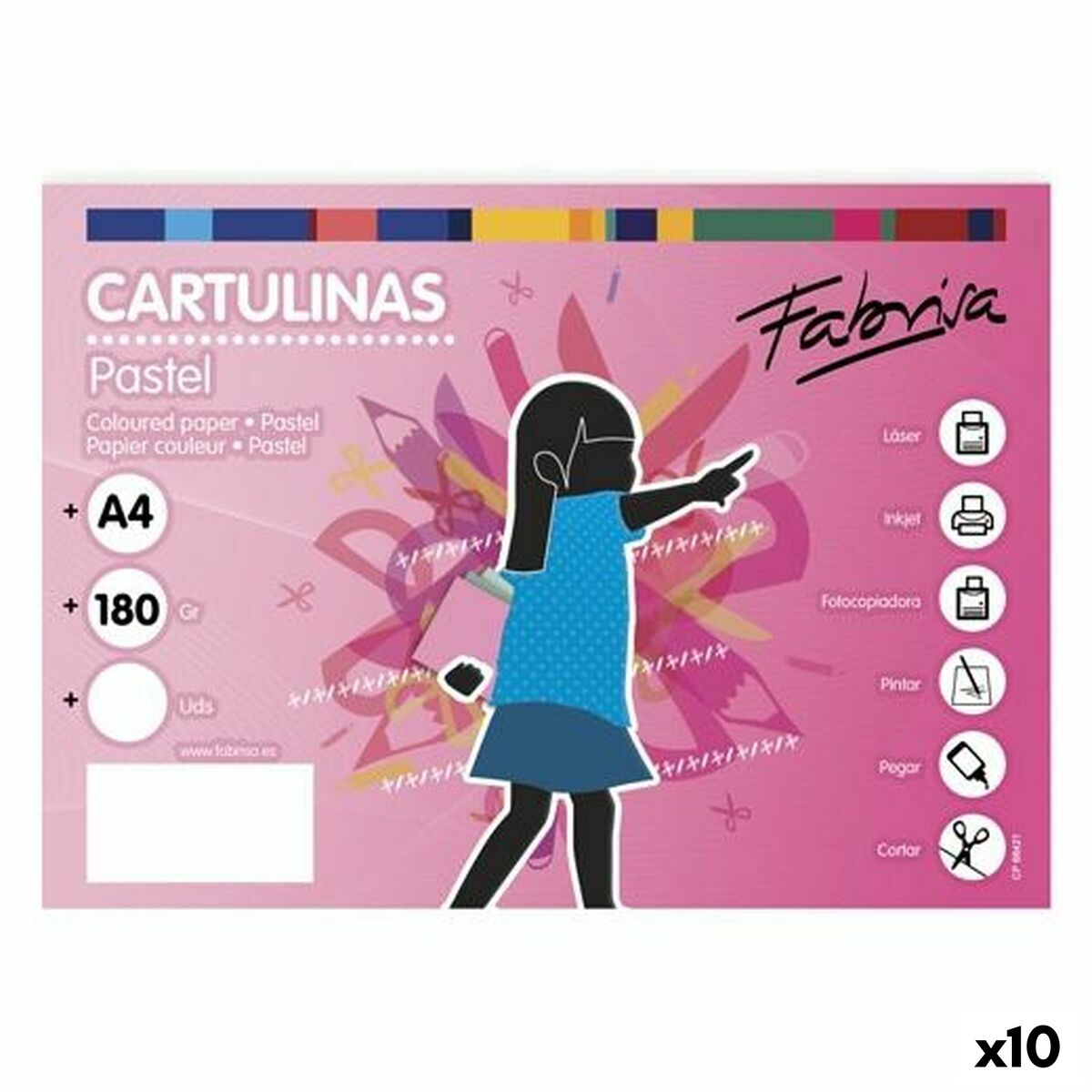 Cartolinas Fabrisa Branco (10 Unidades)