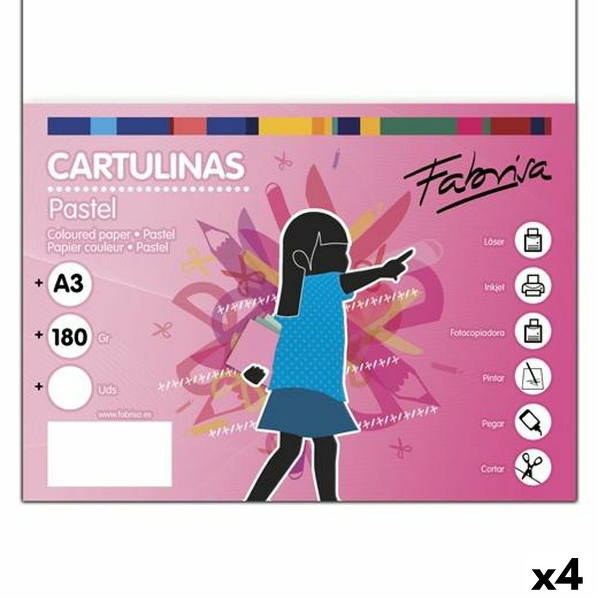 Cartolinas Fabrisa Branco (4 Unidades)