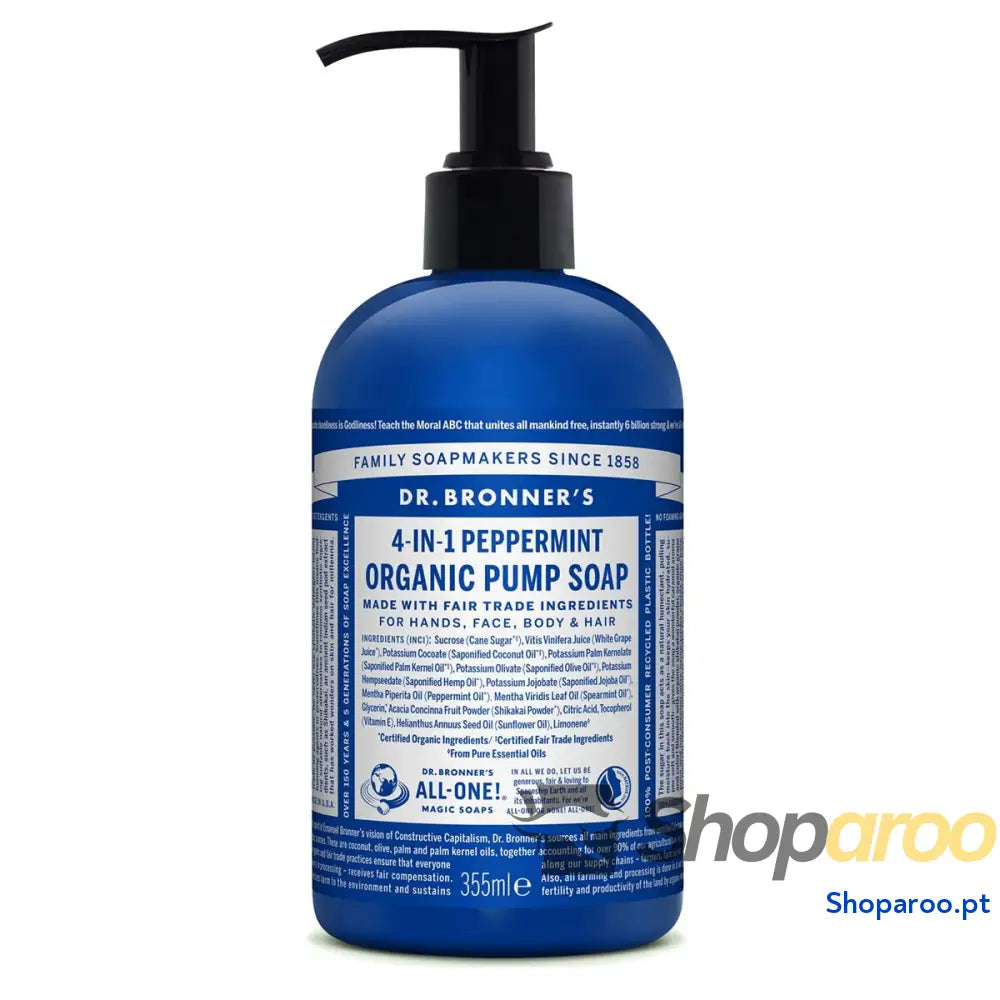 Sabonete de Mãos Dr Bronner's 4 in 1 Peppermint 355 ml