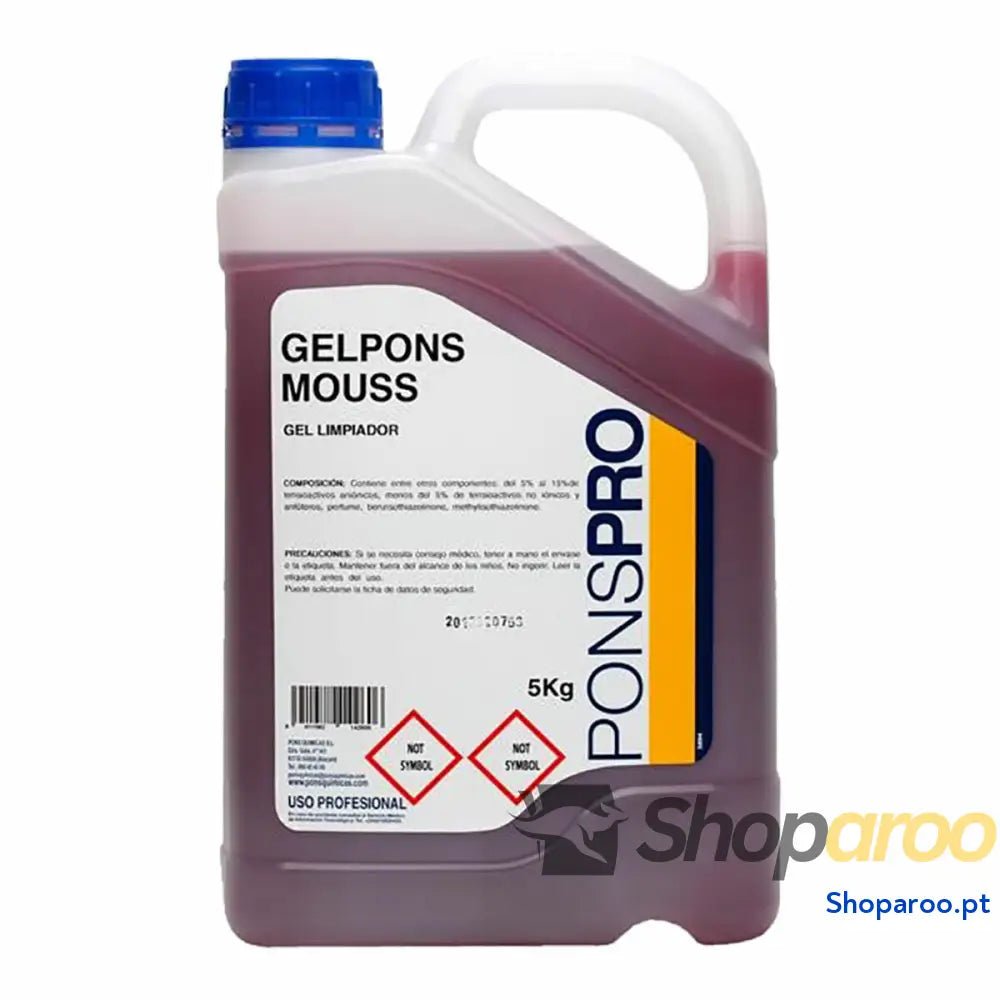 Sabonete de Mãos Ponspro Gelpons Mouss Cor de Rosa 5 L