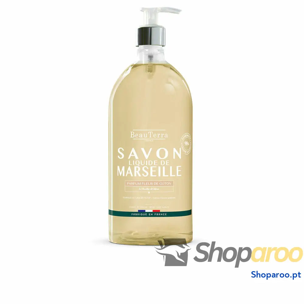Sabonete Líquido Beauterra Savon de Marseille Flor de algodão 1 L