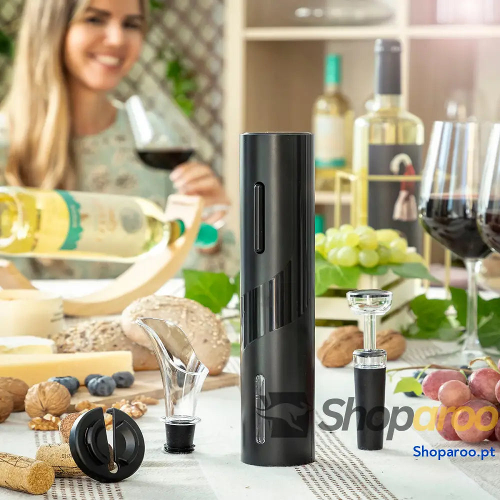 Saca-rolhas Elétrico com Acessórios para Vinho Corking InnovaGoods