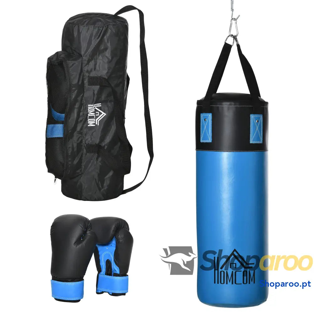 Saco de Boxe Profissional Puching Bag com Luvas 8 oz Gancho e Bolsa Armazenamento Areia Treinamento para Adultos