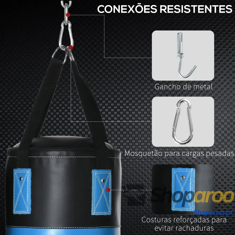 Saco de Boxe Profissional Puching Bag com Luvas 8 oz Gancho e Bolsa Armazenamento Areia Treinamento para Adultos