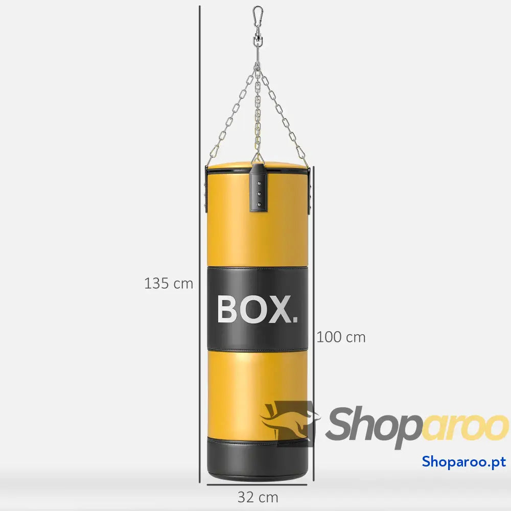 Saco de Boxe Profissional Puching Bag com Luvas 8 oz Gancho e Bolsa Armazenamento Areia Treinamento para Adultos