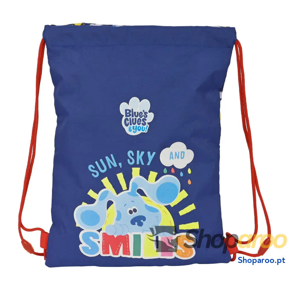 Saco Mochila com Cordas Blue's Clues Azul Marinho (26 x 34 x 1 cm)