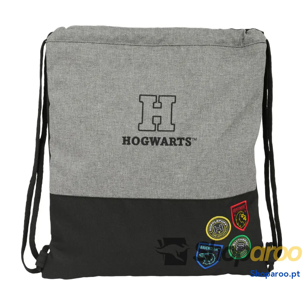 Saco Mochila com Cordas Harry Potter House of champions Preto Cinzento 35 x 40 x 1 cm
