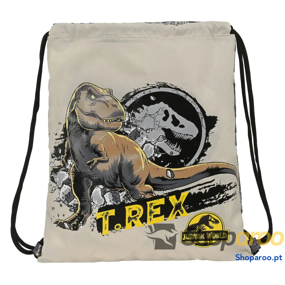 Saco Mochila com Cordas Jurassic World Warning Cinzento 35 x 40 x 1 cm