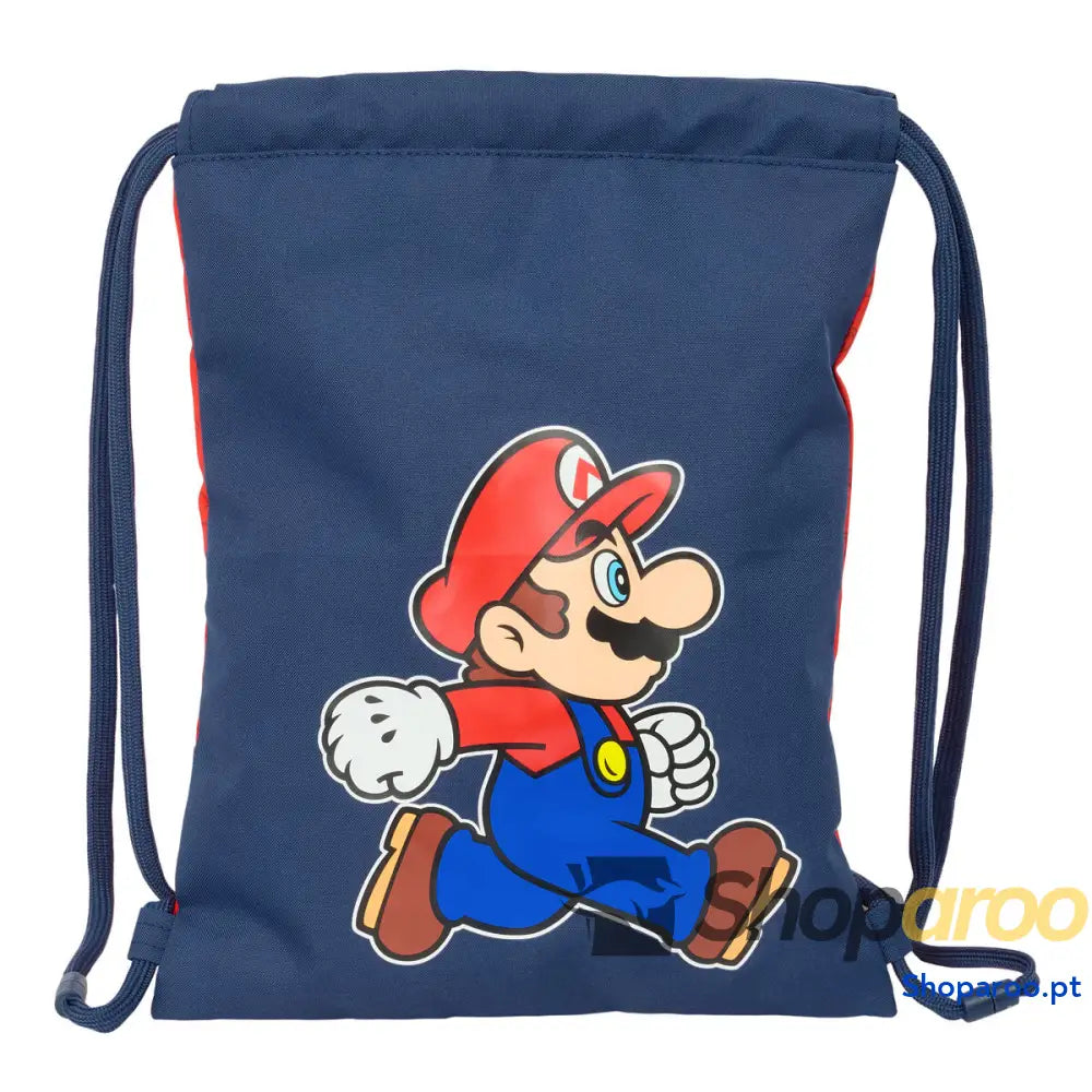 Saco Mochila com Cordas Super Mario Trick Vermelho Azul escuro 26 x 34 x 1 cm