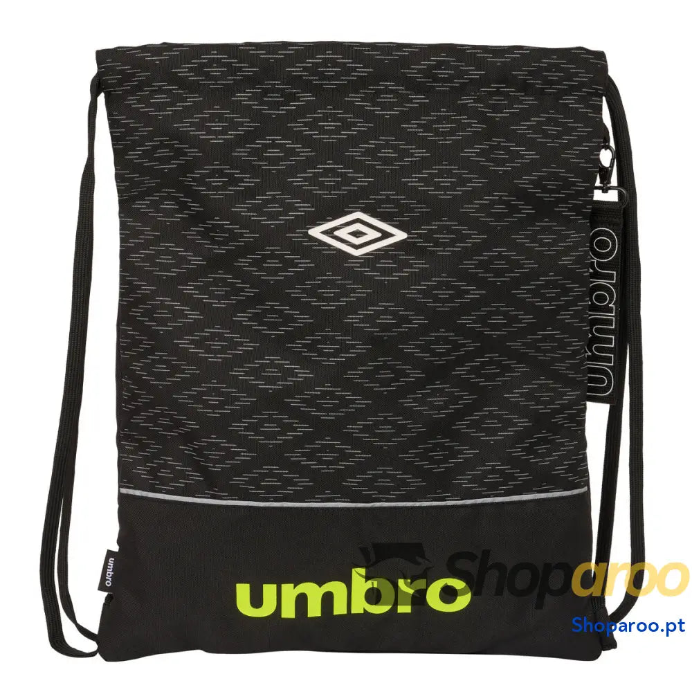 Saco Mochila com Cordas Umbro Lima Preto 35 x 40 x 1 cm