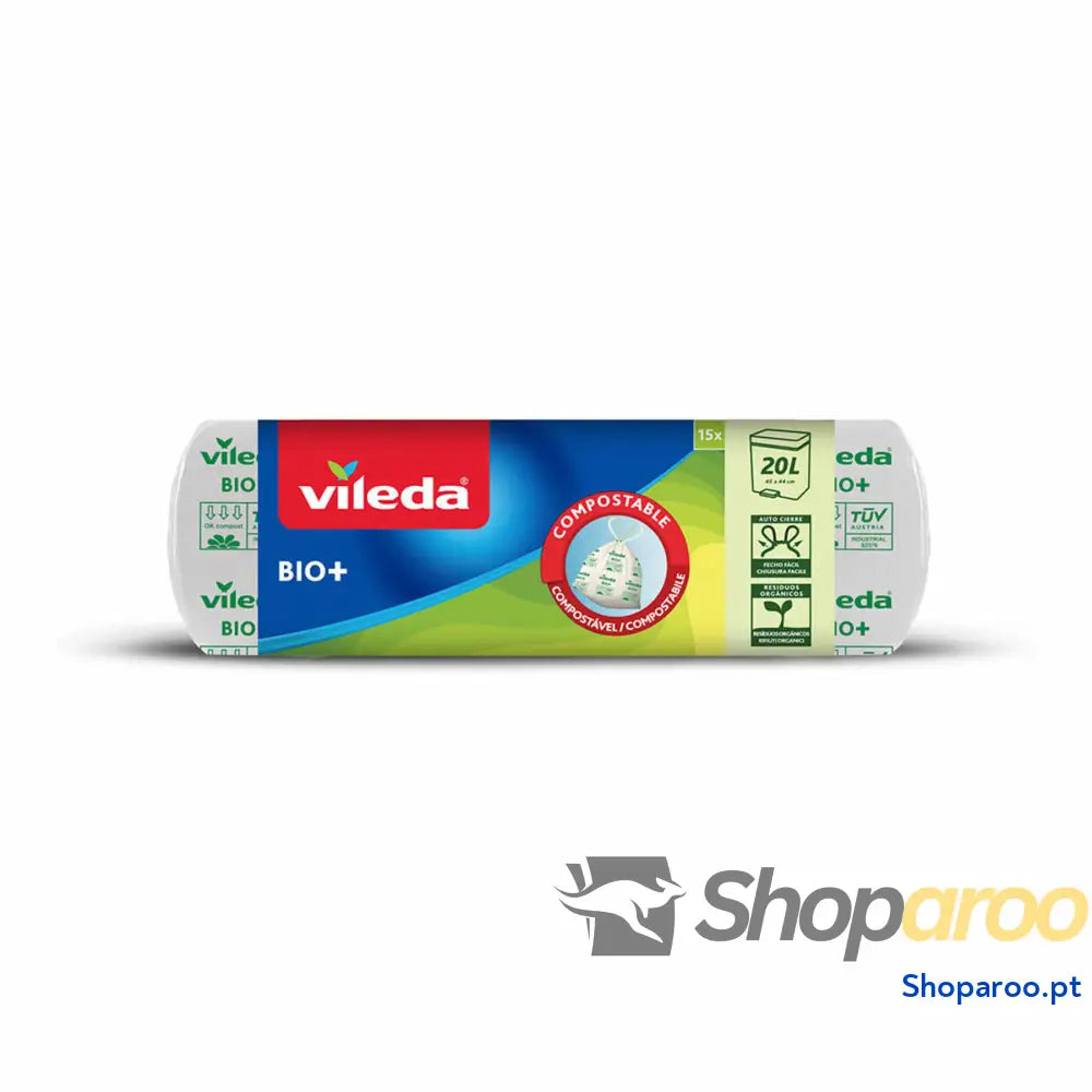 Sacos de Lixo Vileda Ecobag 163223 Biodegradável 20 L (15 Unidades)