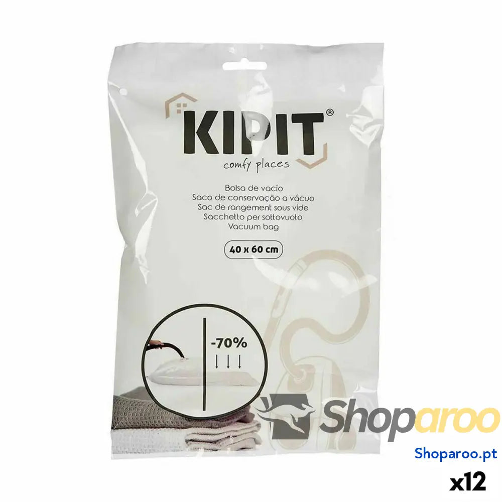 Sacos de vácuo Kipit 54202 Transparente Plástico 40 x 60 cm (12 Unidades)