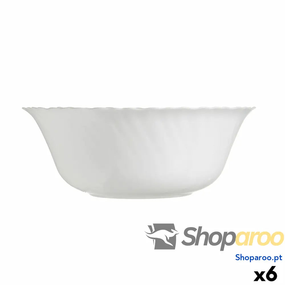 Saladeira Luminarc Feston Branco Vidro (25 cm) (6 Unidades)