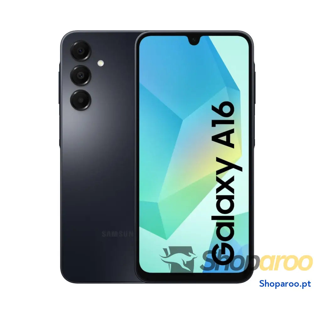 Samsung Galaxy A16 4G LTE telemóvel Android ecrã 6,7’’ super AMOLED várias câmaras armazenamento de 256 GB preto