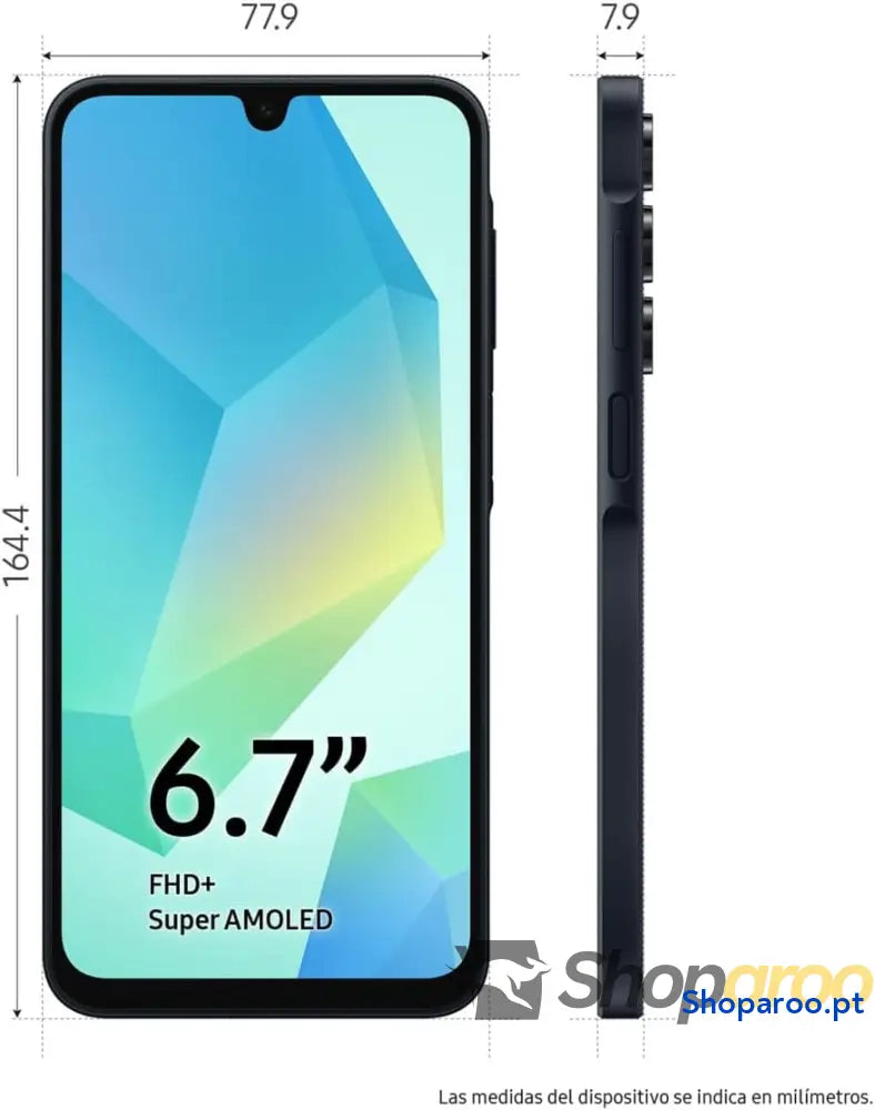 Samsung Galaxy A16 4G LTE telemóvel Android ecrã 6,7’’ super AMOLED várias câmaras armazenamento de 256 GB preto