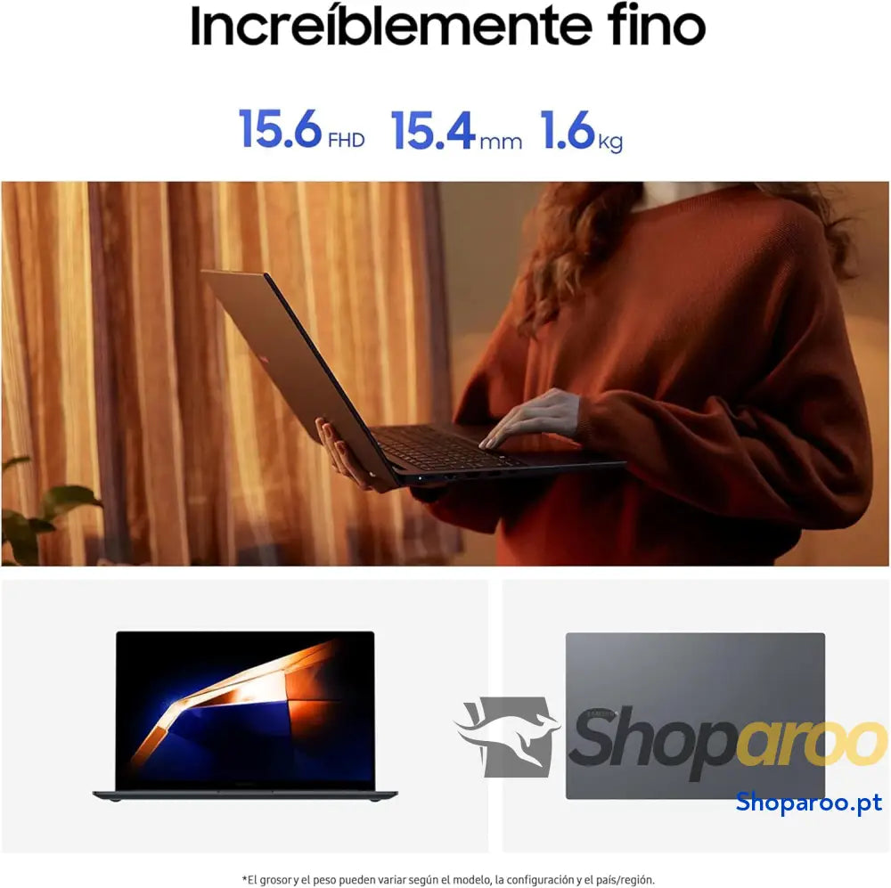 Samsung Galaxy Book4 Computador portátil ultrafino de 15,6’’ Full HD LED Intel Core i5 1335U 16 GB RAM 512 SSD Iris Xe