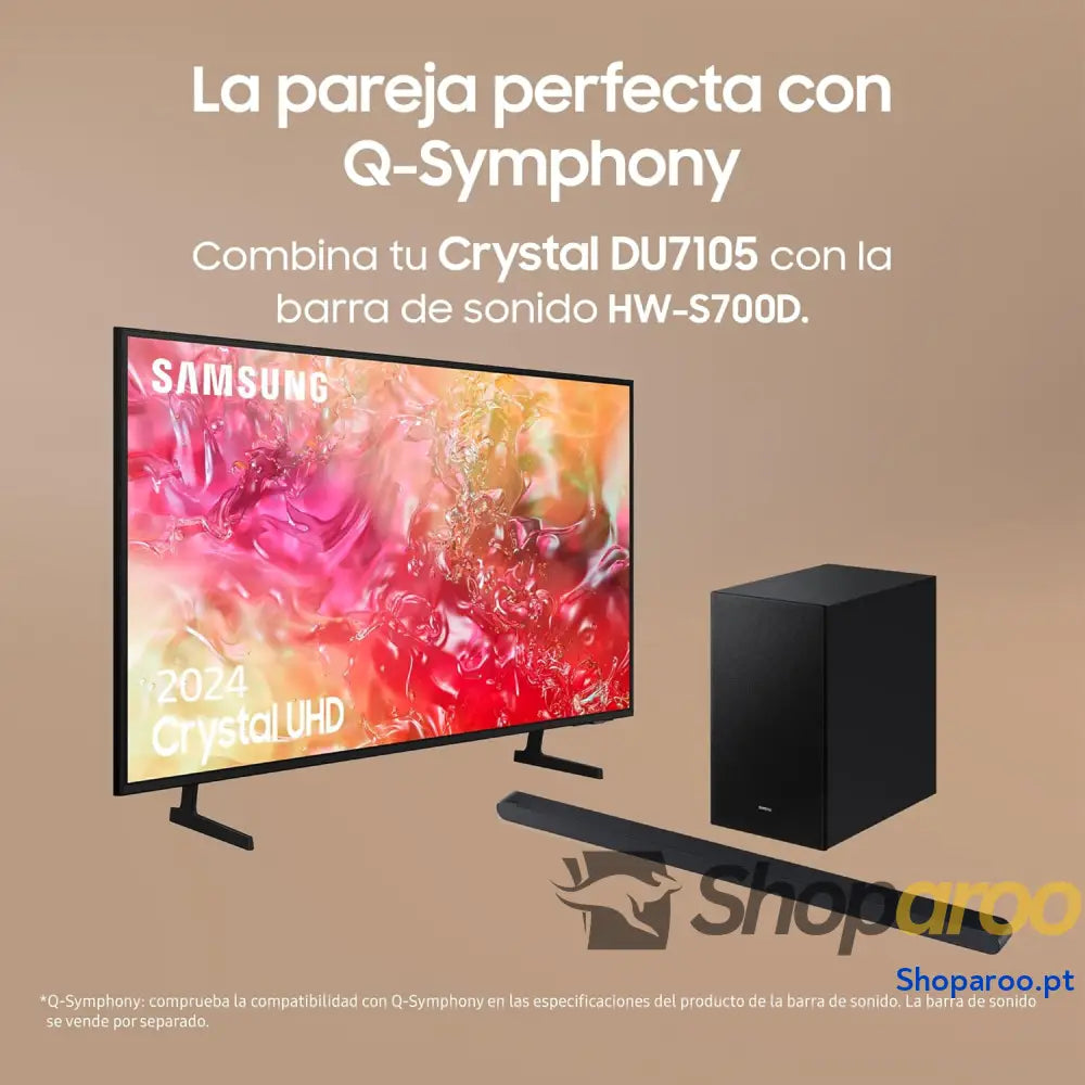 Samsung TV Crystal UHD 2024 43DU7105 Smart de 43’’ com cores puras PurColor a melhor todos os altifalantes