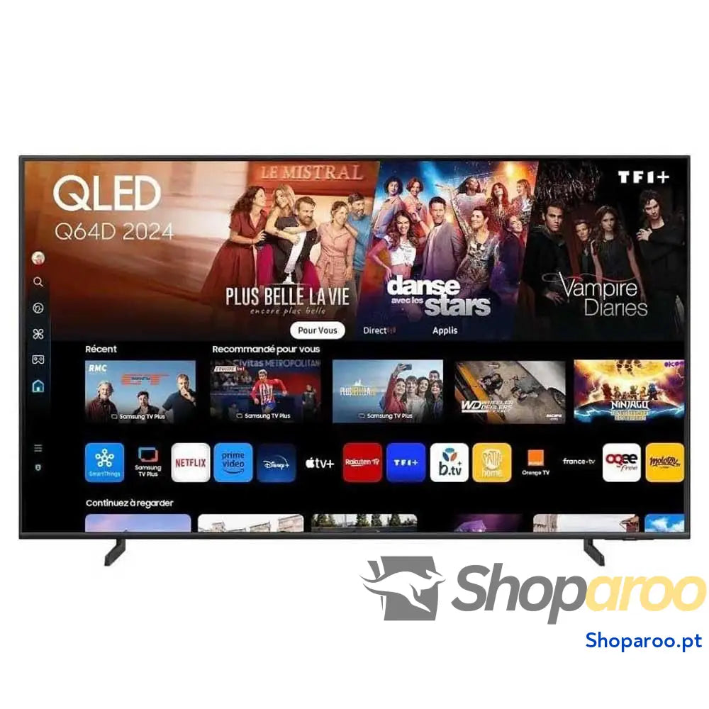 Samsung TV QLED 4K 2024 55Q70D Smart de 55’’ com mais 1.000 milhões cores a melhor GANHE os jogos 120 Hz e ouça todos