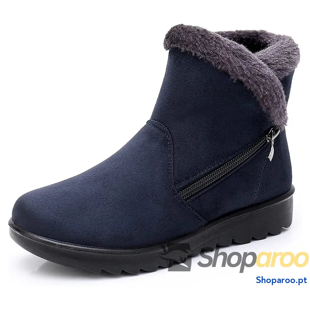 Sapatos de tecido quente para mulheres botas neve idosos