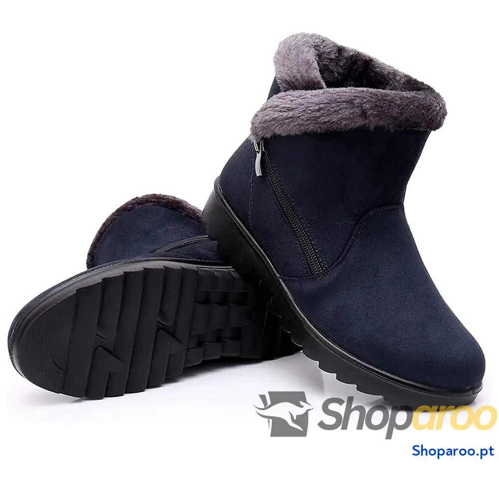 Sapatos de tecido quente para mulheres botas neve idosos