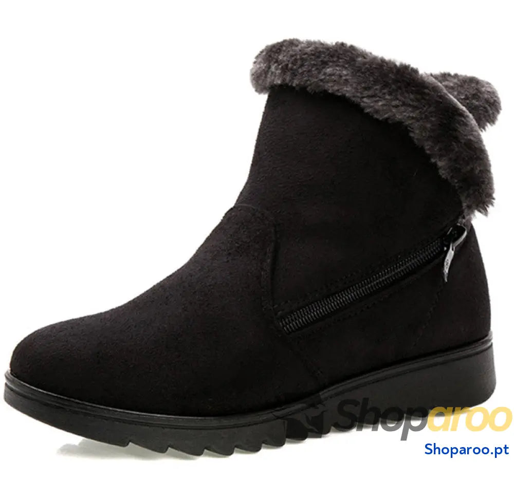 Sapatos de tecido quente para mulheres botas neve idosos