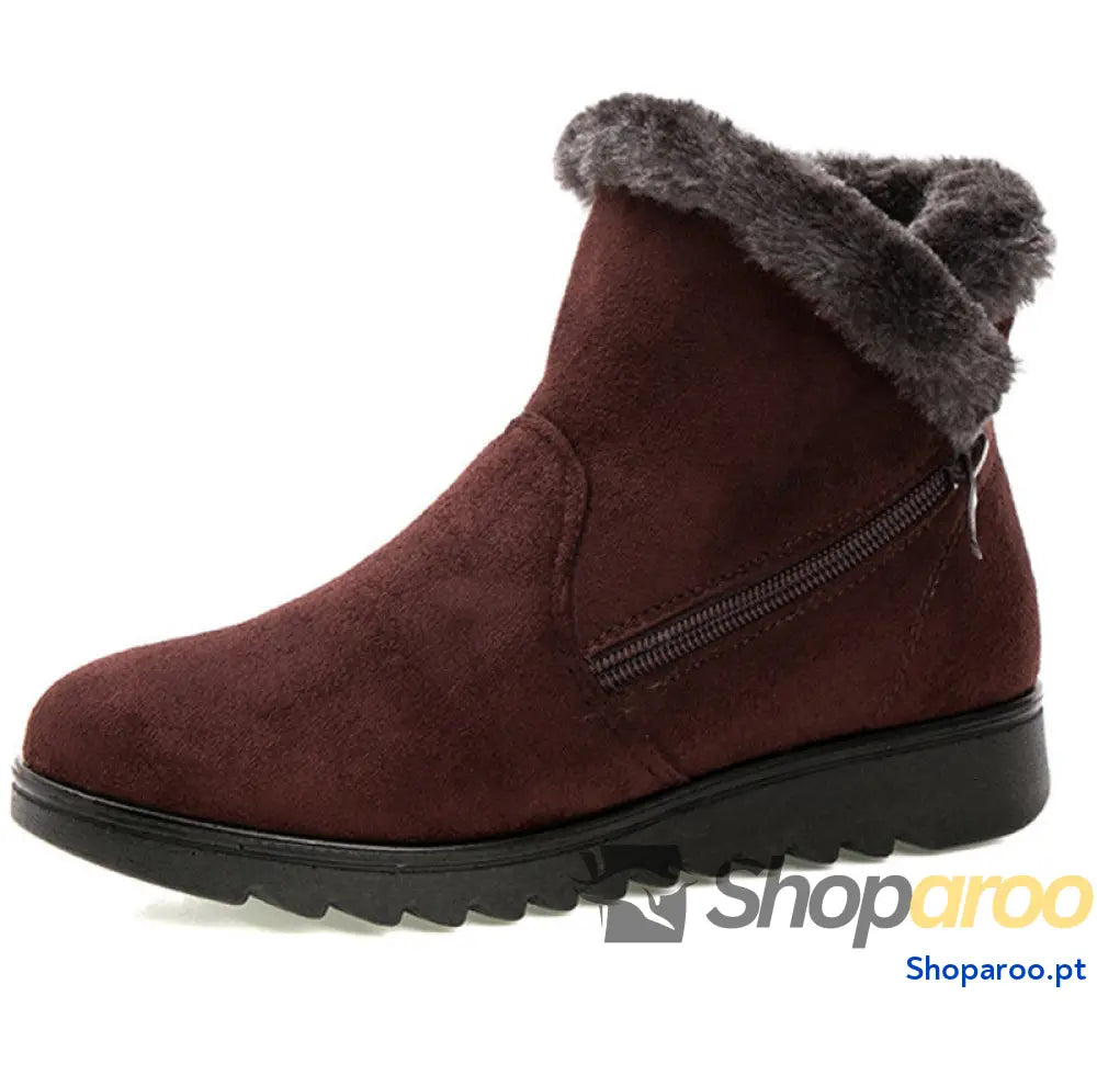 Sapatos de tecido quente para mulheres botas neve idosos