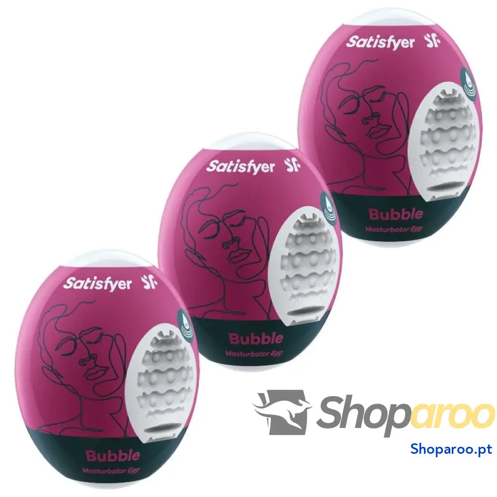 SATISFYER - 3 OVOS MASTURBADOR BUBBLE