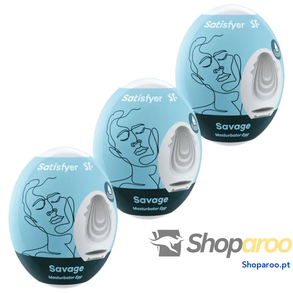 SATISFYER - 3 OVOS MASTURBADOR SAVAGE