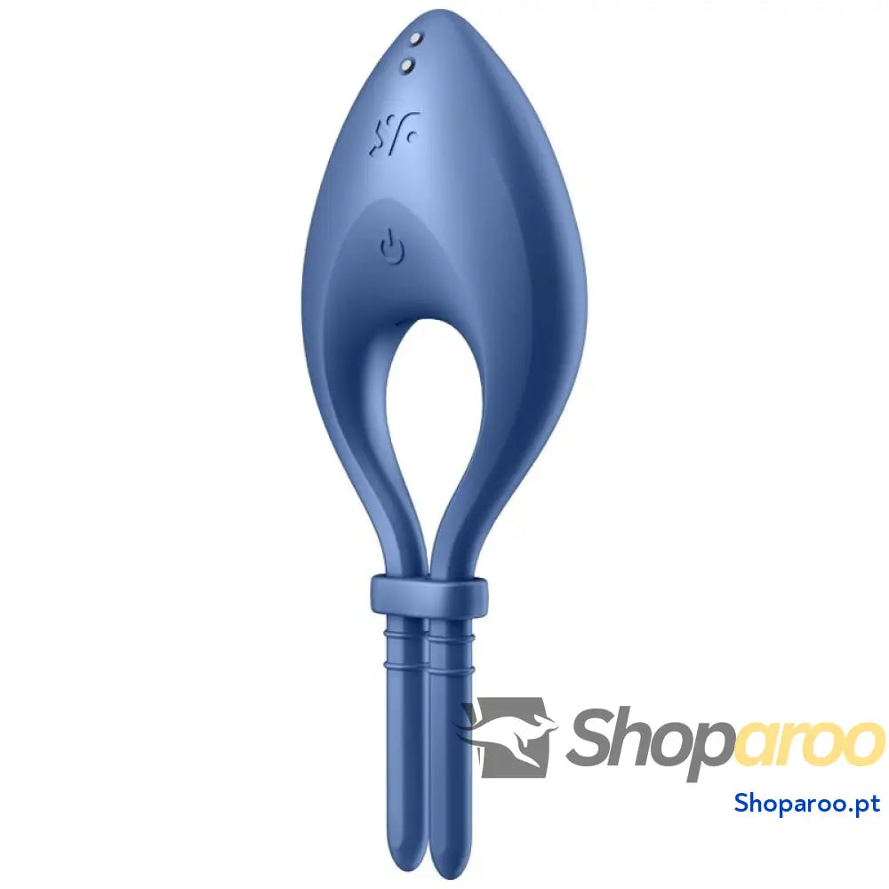 SATISFYER - APLICATIVO VIBRADOR DE ANEL BULLSEYE AZUL