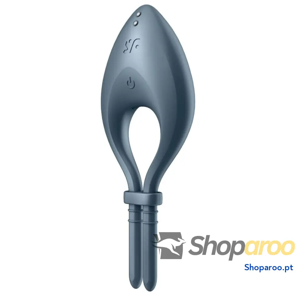 SATISFYER - APLICATIVO VIBRADOR DE ANEL BULLSEYE CINZA