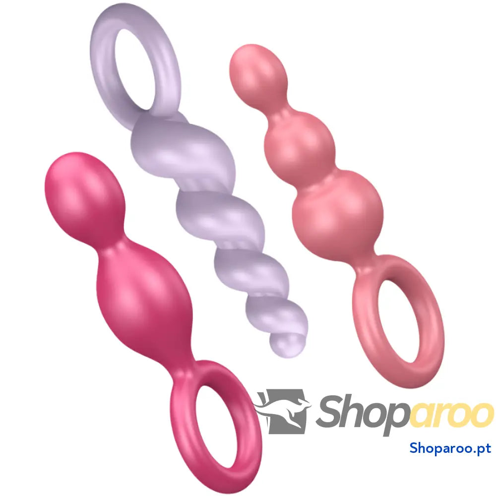 SATISFYER - CONJUNTO DE PLUGS ANAIS 3 PCS TRICOLOR