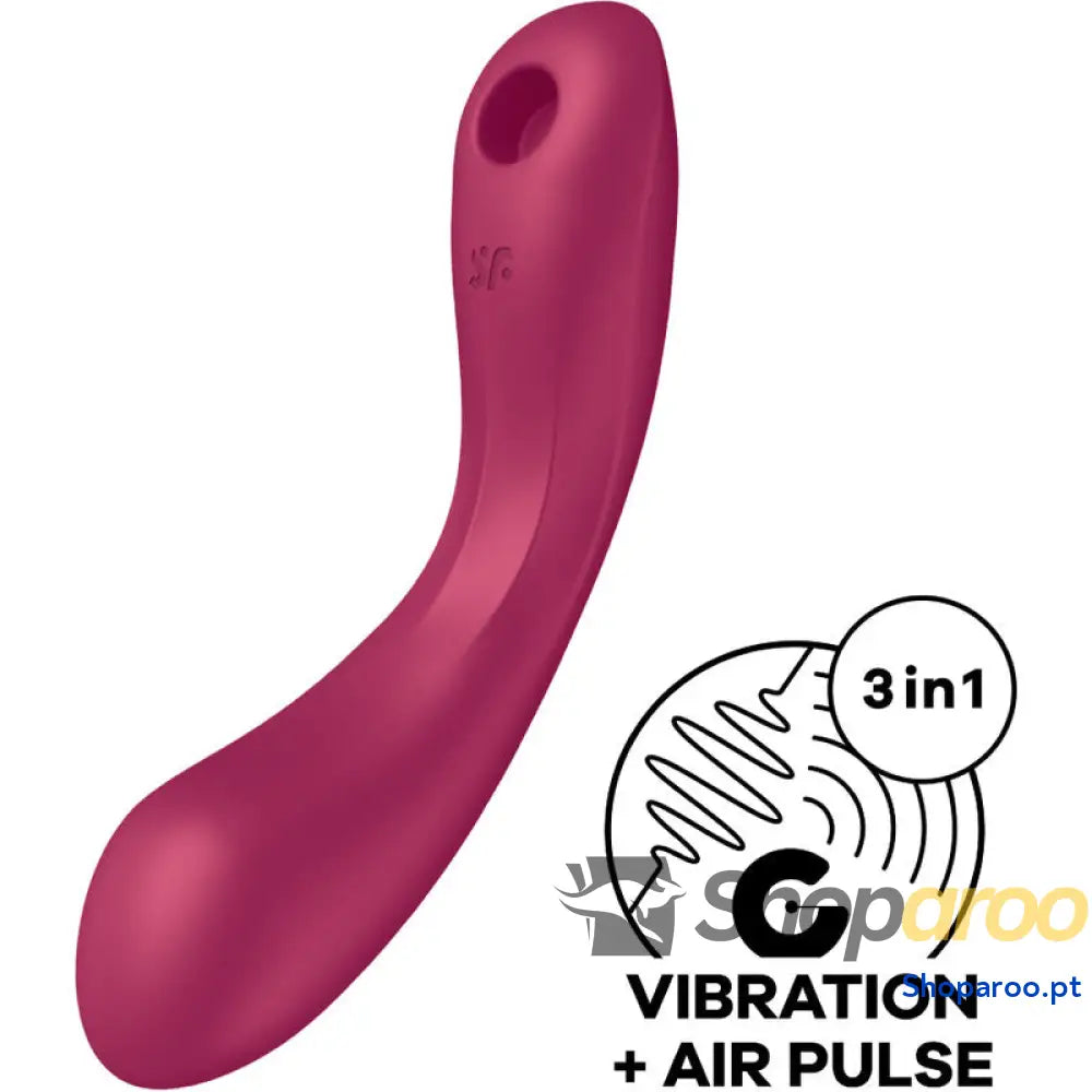 SATISFYER CURVE TRINITY 1 AIR PULSE VIBRATION VERMELHO