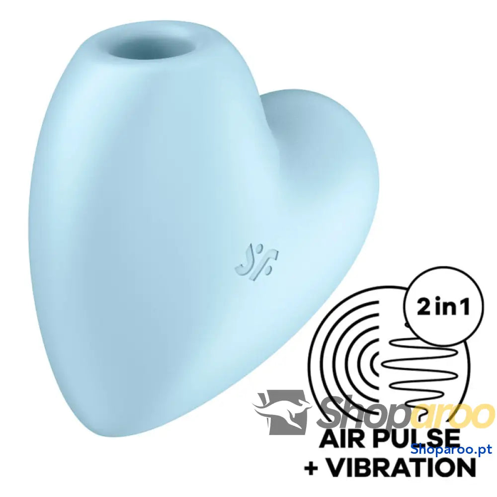SATISFYER - CUTIE HEART ESTIMULADOR DE PULSO E VIBRADOR DE AR AZUL