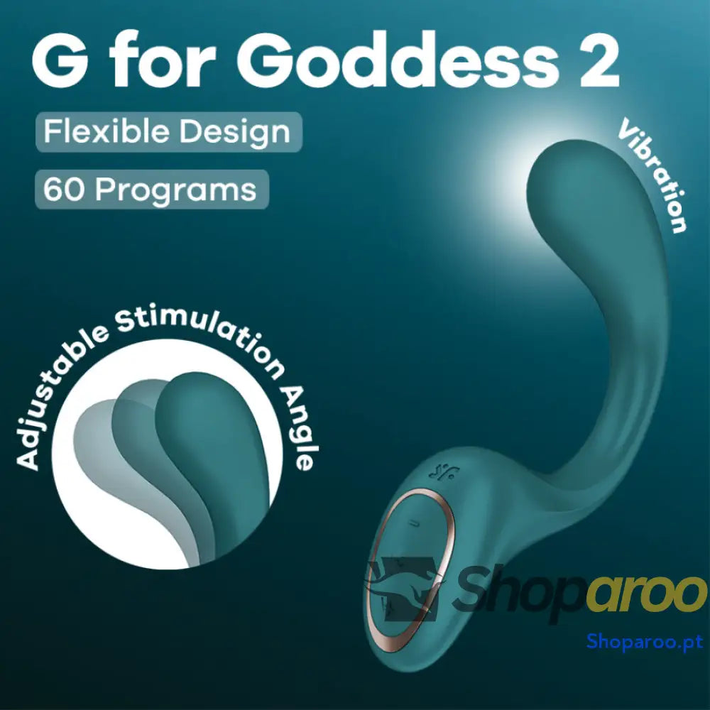 Vibrador SATISFYER G FOR GODDESS 2 VIBRADOR COELHO VERDE com silicone hipoalergênico e motores potentes