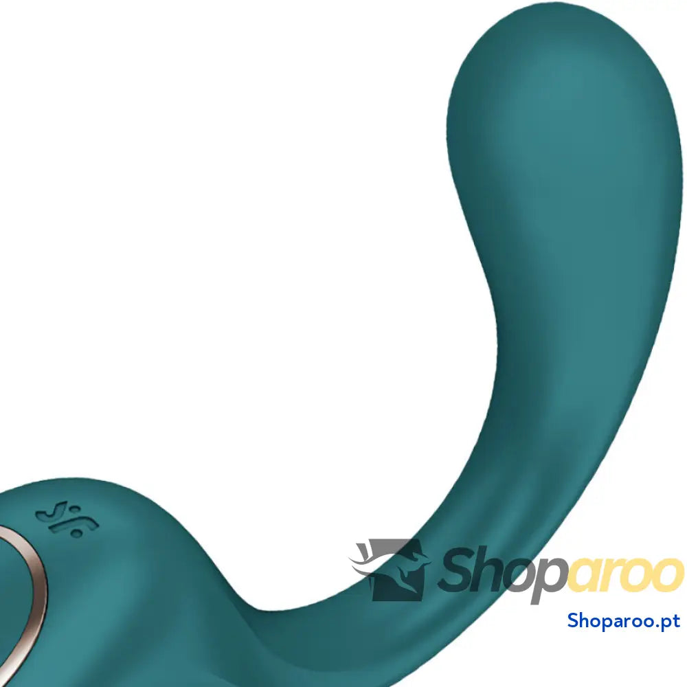 Vibrador SATISFYER G FOR GODDESS 2 VIBRADOR COELHO VERDE com silicone hipoalergênico e motores potentes
