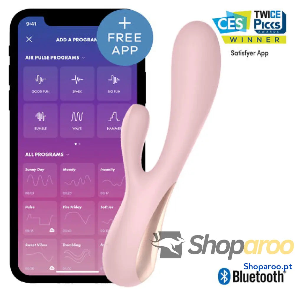 SATISFYER - MONO FLEX ROSA COM APLICATIVO