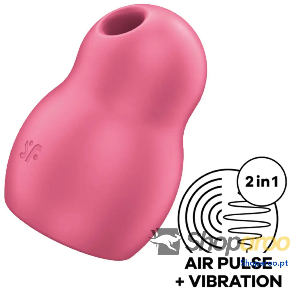 SATISFYER - PRO TO GO 1 ESTIMULADOR E VIBRADOR DE PULSO DE AR DUPLO VERMELHO